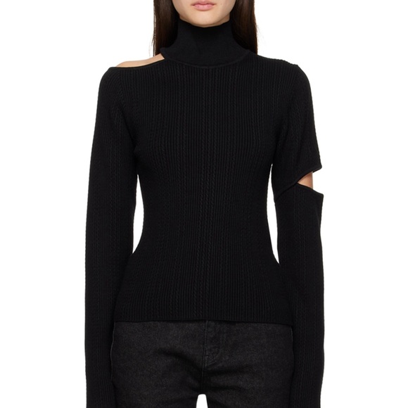Anderson Bell Jessica turtleneck slit knit black S - Picture 5 of 6